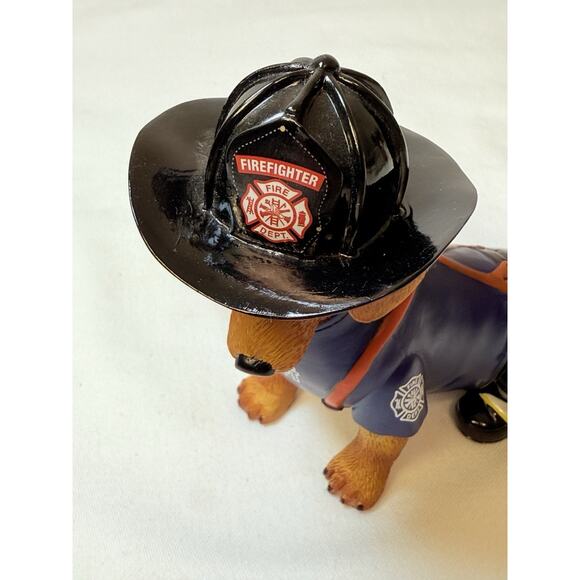 Hamilton Fur Alarm Fire Dachshund Fire Fighter Figurine - Picture 7 of 11